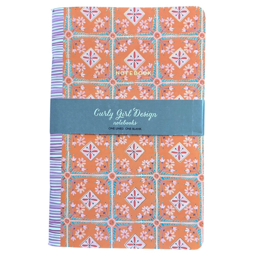 Curly Girl Design Notebook Set of 2 Lined & Blank Journals Stationary Gift